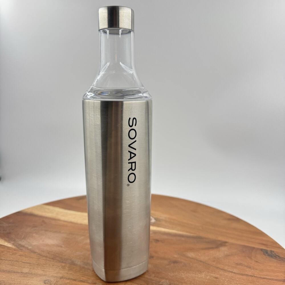 SAVARO 25oz Stainless Steel Beverage Bottle With INFUSER Insert EXCELLENT COND